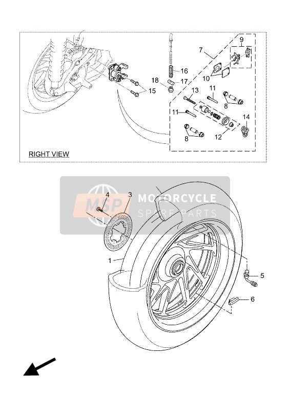 BL1F53380000, Cast Wheel Rear, Yamaha, 0